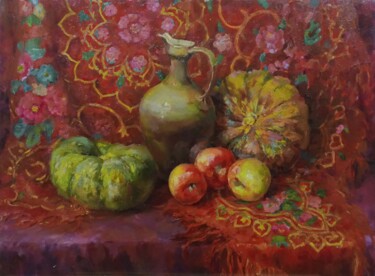 Pittura intitolato "Алая Осень" da Anna Muraveva, Opera d'arte originale, Olio