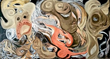 Картина под названием "Суета" - Anna Mytavska (Cabrerra), Подлинное произведение искусства, Акрил Установлен на Деревянная р…