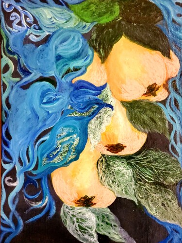Картина под названием "Райски ябълки" - Anna Mytavska (Cabrerra), Подлинное произведение искусства, Масло