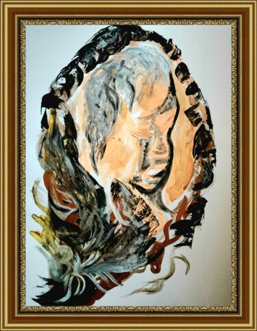 Картина под названием "Тъжния ангел" - Anna Mytavska (Cabrerra), Подлинное произведение искусства, Масло