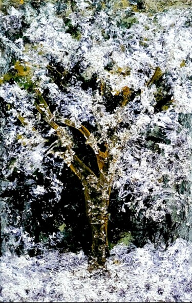Peinture intitulée "Разцъфтява дърво на…" par Anna Mytavska (Cabrerra), Œuvre d'art originale, Acrylique