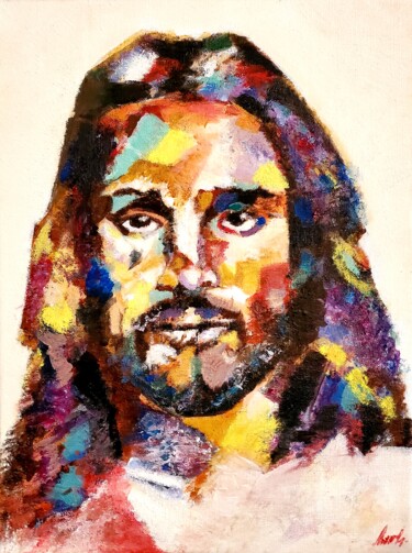 Ζωγραφική με τίτλο "Исус Христос" από Anna Mytavska (Cabrerra), Αυθεντικά έργα τέχνης, Λάδι