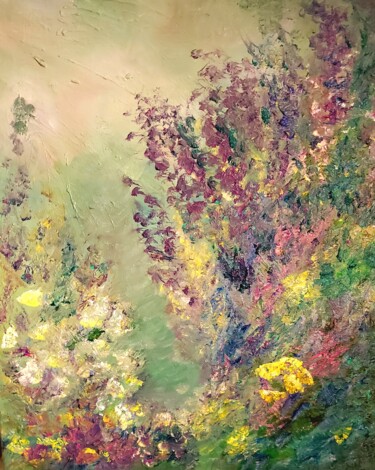 Картина под названием "Дивите цветя" - Anna Mytavska (Cabrerra), Подлинное произведение искусства, Масло