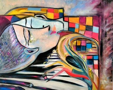 Картина под названием "Влюбени във музиката" - Anna Mytavska (Cabrerra), Подлинное произведение искусства, Масло