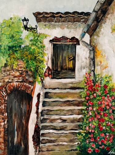 Картина под названием "Стара къща" - Anna Mytavska (Cabrerra), Подлинное произведение искусства, Масло