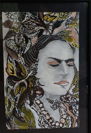 Картина под названием "Дивата Фрида" - Anna Mytavska (Cabrerra), Подлинное произведение искусства, Карандаш