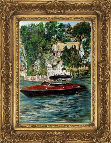 Painting titled "Далеч от погледите" by Anna Mytavska (Cabrerra), Original Artwork, Oil Mounted on Wood Stretcher frame