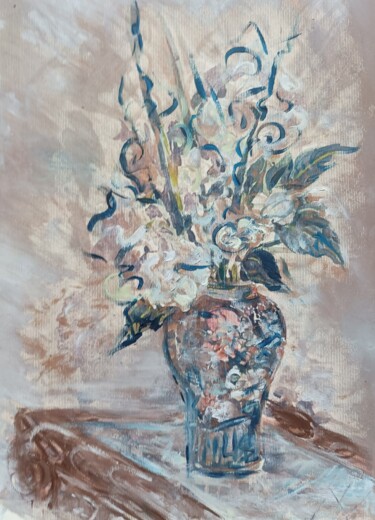 Peinture intitulée "Японски рози" par Anna Mytavska (Cabrerra), Œuvre d'art originale, Huile