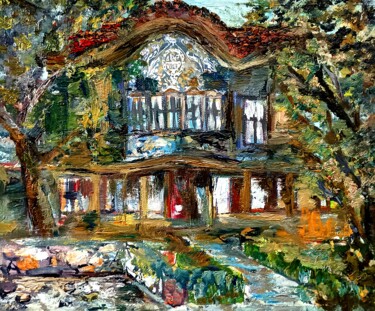 Картина под названием "Куюмджиевата къща" - Anna Mytavska (Cabrerra), Подлинное произведение искусства, Масло