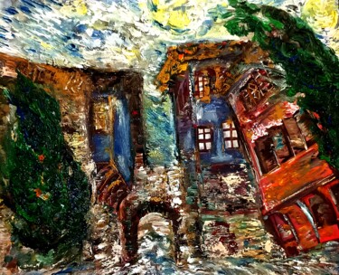 Painting titled "Звездна нощ над кре…" by Anna Mytavska (Cabrerra), Original Artwork, Oil