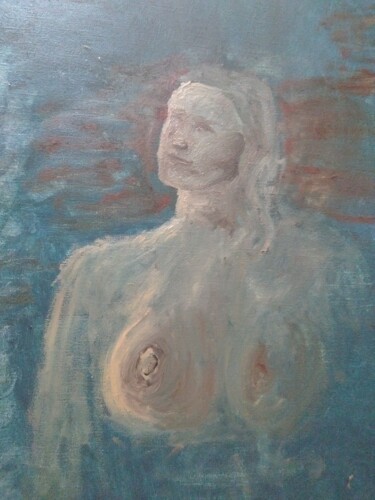 Painting titled "Nude" by Anna Nikitina, Original Artwork, Oil