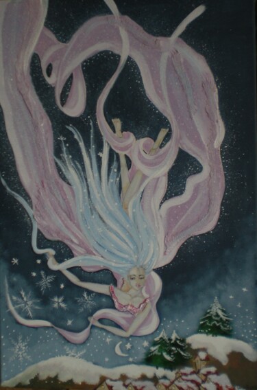 Pittura intitolato "neve." da Anna Nuzzo, Opera d'arte originale, Acrilico