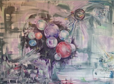 Pintura titulada "Bubble World" por Anna Oleinik (Anarta), Obra de arte original, Acrílico Montado en Bastidor de camilla de…