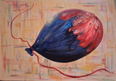 Schilderij getiteld "The Injured Balloon" door Anna Oleinik (Anarta), Origineel Kunstwerk, Acryl