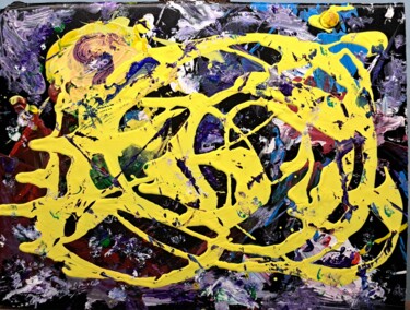 Peinture intitulée "The Yellow Illusion…" par Anna Oleinik (Anarta), Œuvre d'art originale, Tirage argentique Monté sur Châs…