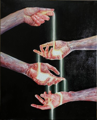 Картина под названием "Нить" - Анна Олина, Подлинное произведение искусства, Масло