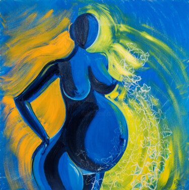 Painting titled "Expecting" by Anna Ovsiankina, Original Artwork, Oil