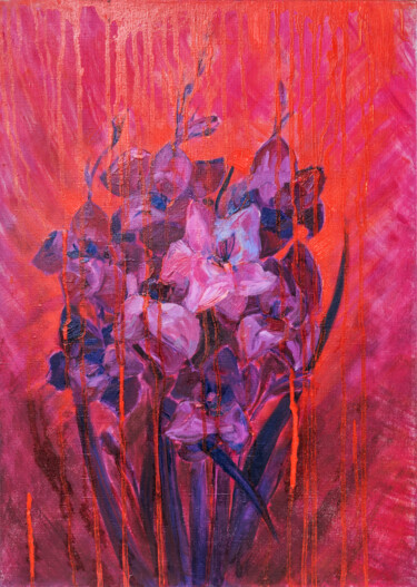 Painting titled "Heartbeat" by Anna Ovsiankina, Original Artwork, Oil