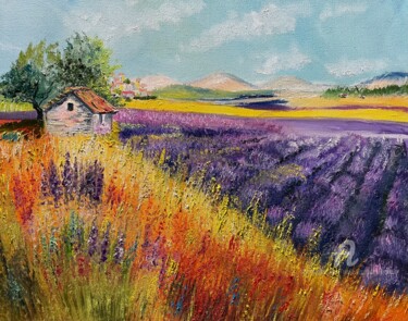 Painting titled "Herbs of Provence a…" by Anna Pavlovich-Naneva, Original Artwork, Oil