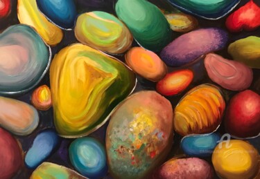 Pintura titulada "Underwater stones" por Anna Pavlovich-Naneva, Obra de arte original, Oleo