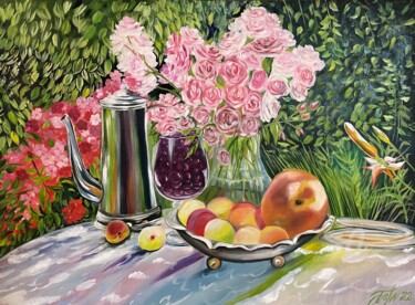 Pintura titulada "Summer still life" por Anna Pavlovich-Naneva, Obra de arte original, Oleo Montado en Bastidor de camilla d…