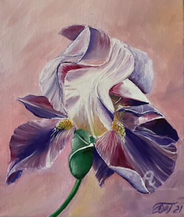 Peinture intitulée "Iris" par Anna Pavlovich-Naneva, Œuvre d'art originale, Huile