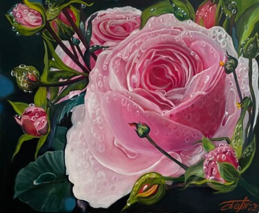 Painting titled "Spring dreams.Part 2" by Anna Pavlovich-Naneva, Original Artwork, Oil Mounted on Wood Stretcher frame