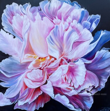 "Delicate peony" başlıklı Tablo Anna Pavlovich-Naneva tarafından, Orijinal sanat, Petrol Ahşap Sedye çerçevesi üzerine monte…