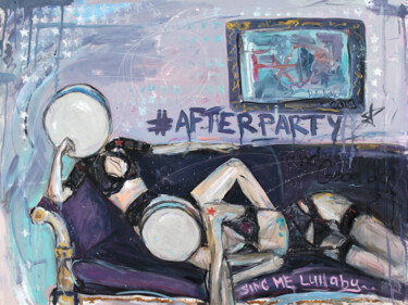 Картина под названием "Sing me lullaby" - Anna Polani, Подлинное произведение искусства, Масло