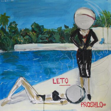 Malerei mit dem Titel "Summer is over" von Anna Polani, Original-Kunstwerk, Öl