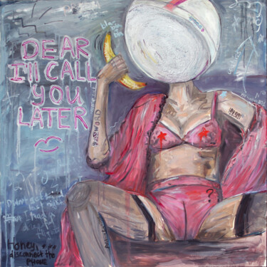 Peinture intitulée "Dear, I'll call you…" par Anna Polani, Œuvre d'art originale, Huile
