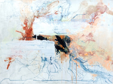 Painting titled "The Flow" by Anna Prykhodko, Original Artwork, Acrylic
