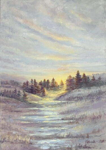 Peinture intitulée "DREAM OF THE SUN" par Anna Reznik, Œuvre d'art originale, Huile