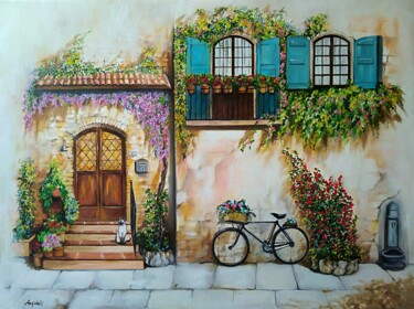 Painting titled "Summer time" by Anna Rita Angiolelli, Original Artwork, Oil