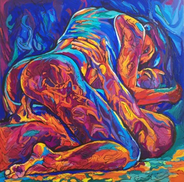 Картина под названием "Passion" - Anna Samoilova Ahhara_art, Подлинное произведение искусства, Акрил