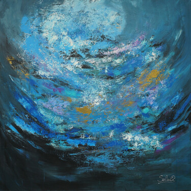 Peinture intitulée "The Deepness" par Anna Selina, Œuvre d'art originale, Acrylique Monté sur Châssis en bois