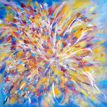 Schilderij getiteld "Flower of life" door Anna Selina, Origineel Kunstwerk, Acryl