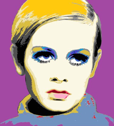 Pittura intitolato "Pop art portrait" da Anna Serebrennikova, Opera d'arte originale, Lavoro digitale 2D