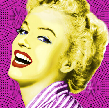 Grafika cyfrowa / sztuka generowana cyfrowo zatytułowany „Digital Art Marilyn” autorstwa Anna Serebrenoya, Oryginalna praca,…