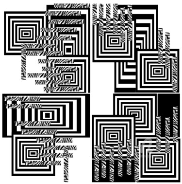 Цифровое искусство под названием "squares1" - Anna Serebrenoya, Подлинное произведение искусства, 2D Цифровая Работа