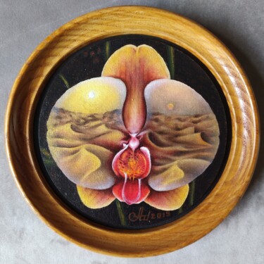 Pintura titulada "Desert Orchid" por Anna Shabalova, Obra de arte original, Oleo Montado en Cartulina