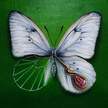 Painting titled "Trust" by Anna Shabalova, Original Artwork, Oil Mounted on Wood Stretcher frame