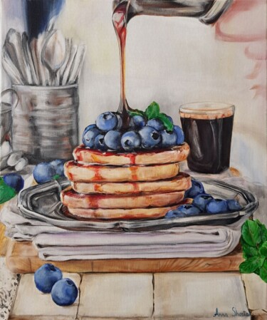 Pintura intitulada "Pleasant Morning" por Anna Shostak, Obras de arte originais, Acrílico Montado em Painel de madeira