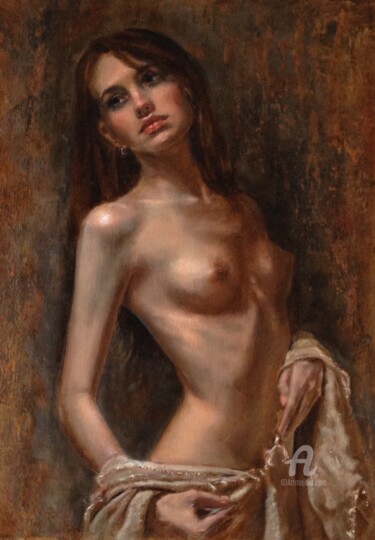 Malerei mit dem Titel "Inna" von Anna Shpotina Peccoud, Original-Kunstwerk, Öl
