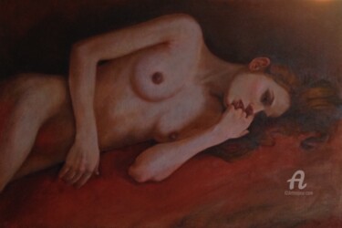 Картина под названием "Моя радость моя бол…" - Anna Shpotina Peccoud, Подлинное произведение искусства, Масло Установлен на…
