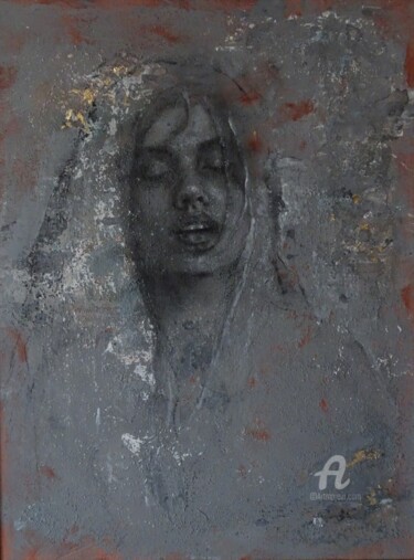 Рисунок под названием "Моя радость моя бол…" - Anna Shpotina Peccoud, Подлинное произведение искусства, Мел