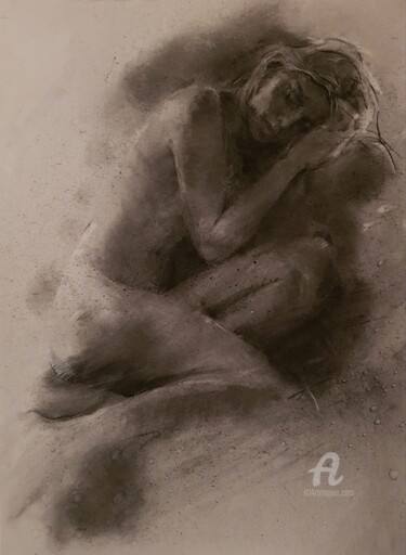 Рисунок под названием "Sans titre" - Anna Shpotina Peccoud, Подлинное произведение искусства, Древесный уголь