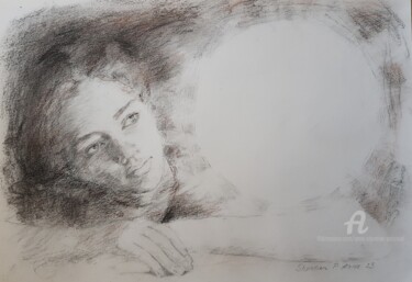 Drawing titled "Apparition d'une pr…" by Anna Shpotina Peccoud, Original Artwork, Charcoal