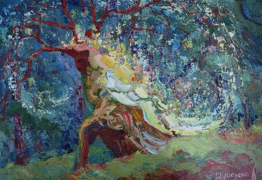 Pittura intitolato "Spring is coming" da Anna Shurakova, Opera d'arte originale, Olio