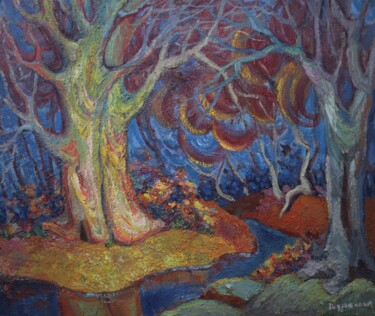 Peinture intitulée "Forest fairy tale" par Anna Shurakova, Œuvre d'art originale, Huile
